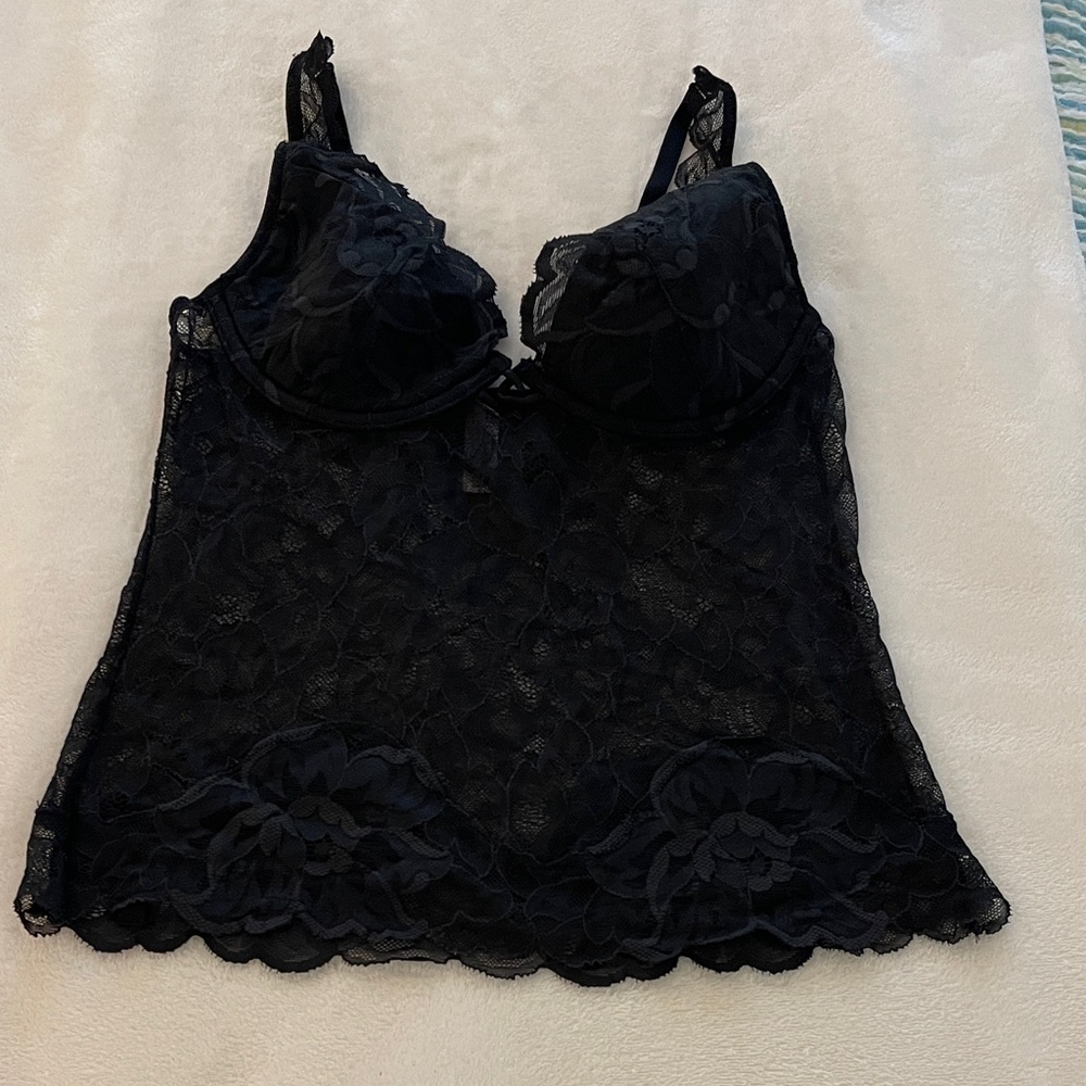 Victoria's Secret Black Lace Chemise